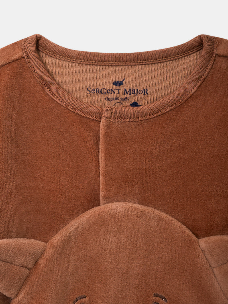 Fleece-Einteiler-mit-Fuchs-Gesicht-Patch-Baby-Junge