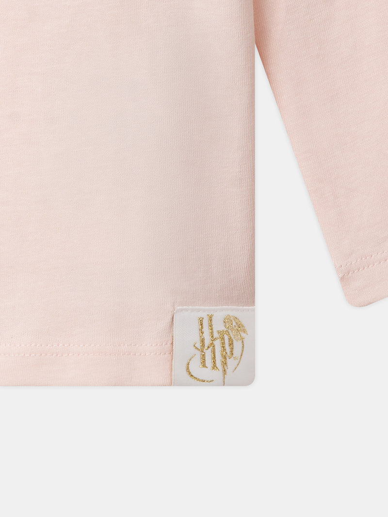 Pajama Harry Potter Rosa mit bedruckter Eule Hedwig für Mädchen