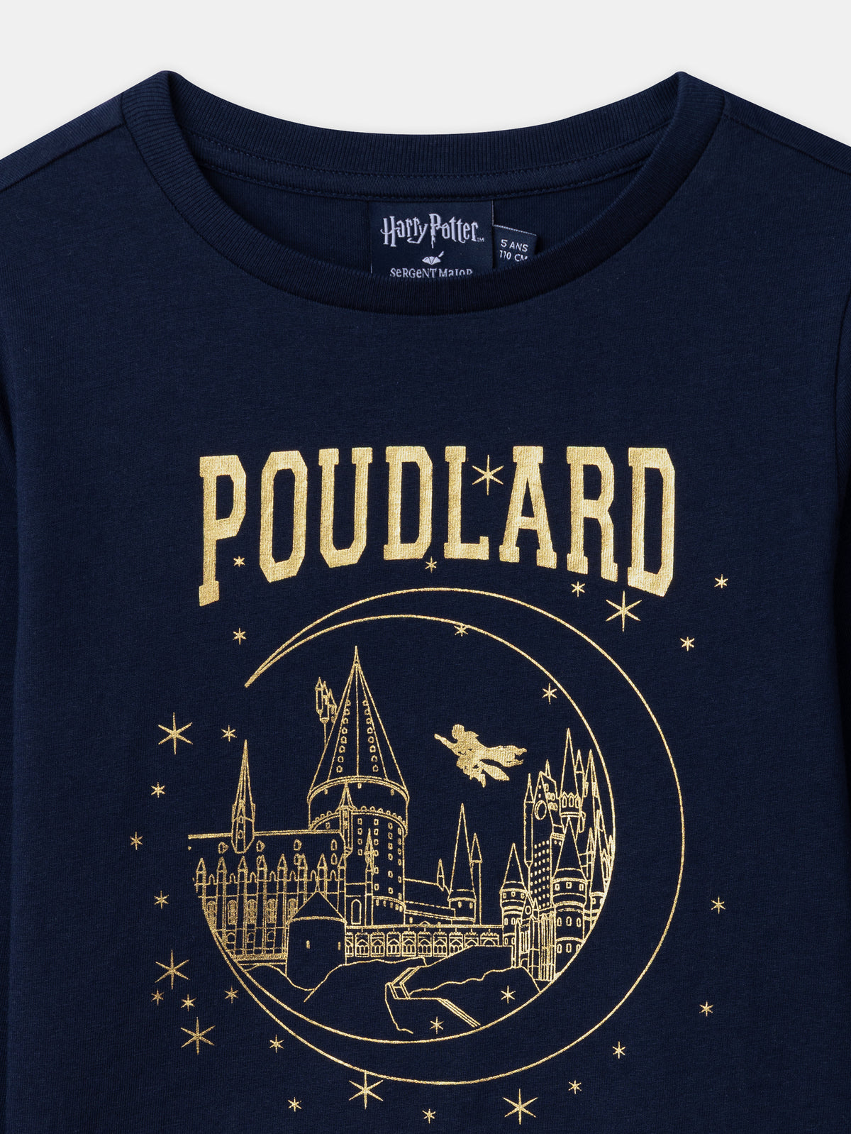 Pyjama Harry Potter bleu marine imprimé "Poudlard" Fille