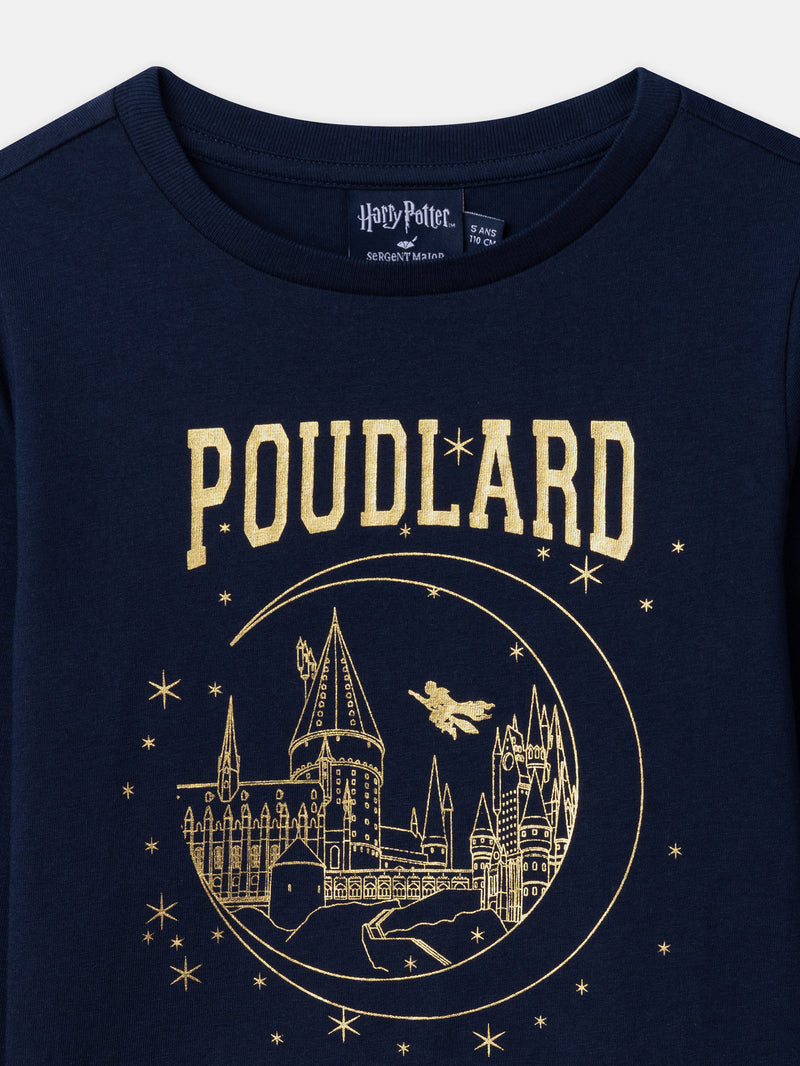 Harry Potter Pyjama in Marineblau mit "Hogwarts" Druck für Mädchen
