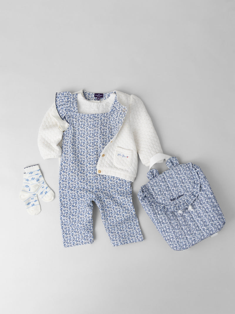 Tenue Bébé Fille : Fleurs de Coton - 1