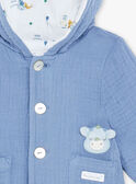 Baby Junge blaue Kapuzenjacke ZOUHIR / 21E0CGG1VESC203