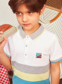 Dreifarbig gestreiftes Poloshirt KLAPOLAGE / 24E3PGN1POL000