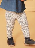 Rohweiße Leggings mit Blumenmuster LACELINE / 24H1BFJ1LG001