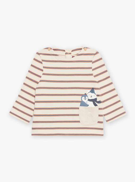 T-Shirt mit Streifen in beige DASAM / 22H1BGY3TMLA001