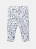 Rohweiße Leggings mit Blumenmuster LACELINE / 24H1BFJ1LG001