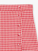 Barbapapa Skort mit rosa und rotem Hahnentrittmuster GONZETTE / 23H2PFD1JPSD315