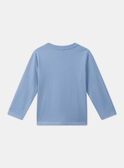 Hellblaues T-Shirt aus Jersey mit Dachs-Motiv als Gitarrist LETICHAGE / 24H3PGJ1TMLC236