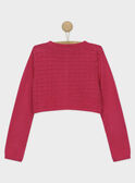 Fuchsienrote Strickjacke ROUZOYETTE / 19E2PFM1CAR304