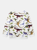 Ecrufarbenes Sweatshirt mit Dinosaurier-Motiv KIPULAGE / 24E3PGC1SWE632