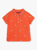 Baby Junge orangefarbenes Poloshirt CAWEDOU / 22E1BGP1POLF527
