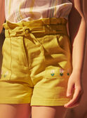 Shorts in Gelb aus Baumwolle und Leinen LASHORETTE / 24H2PFI1SHO116