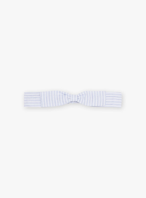 Blau-weiß gestreiftes Stirnband aus silbernem Lurex für Baby Mädchen CYAVA / 22E4BF11BAN326