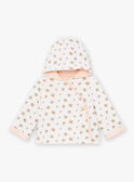 Geburtsjacke mit Kapuze in Ecru aus wattierter Baumwolle LOELIA / 24H0CF11VES001