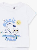 T-Shirt-Body in Weiß mit kurzen Ärmeln LABILLY / 24H1BGI2BOD000