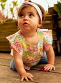 Baby Mädchen Bluse aus Baumwollsatin mit Blumendruck CASABRINA / 22E1BFN1CHE811