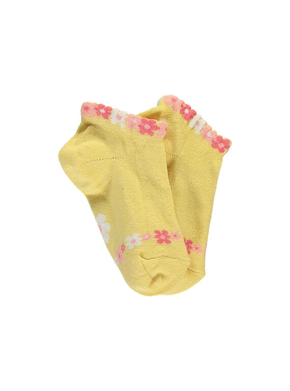 Kurze Socken gelb RYFAZAETTE / 19E4PFH1SOB010