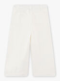 Kind Mädchen ecrufarbene Jeans mit weitem Bein CILOUETTE / 22E2PF81PAN001