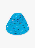 Blauer Hut mit UV-Schutz+50 und Orca-, Hai- und Walprint KLURAGE / 24E4PGG1CHA216