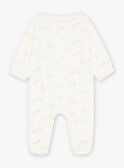 Off-white Samtstrampler mit Blumen- und Hundedruck GORETTE / 23H0NFL1GRE001
