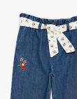 Paperbag-Jeans mit Gürtel mit Blumenmuster DIPANETTE / 22H2PFE1JEAP274