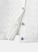 Strickjacke mit Lochmuster in Ecru LACLARISSE / 24H1BFJ1CAR001