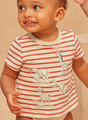Gestreifter T-Shirt-Body KAMALO / 24E1BGE2BOD632