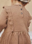 Braun gesprenkeltes Kleid aus Feinstrick GAROMANE / 23H1BFR1ROBI816