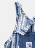 Lange blau-weiße Latzhose aus Denim mit Streifenmuster LADEREK / 24H1BGJ1SALP274