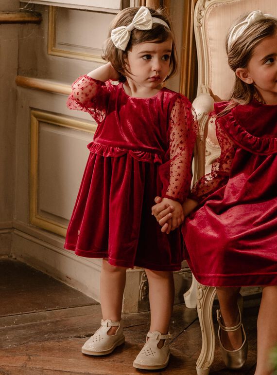 Langärmeliges Kleid aus Samt DAVERA / 22H1BF61ROBF526