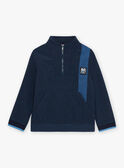 Marineblaues Fleece-Sweatshirt GUBRAGE / 23H3PGH1SWEC223