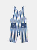 Lange blau-weiße Latzhose aus Denim mit Streifenmuster LADEREK / 24H1BGJ1SALP274