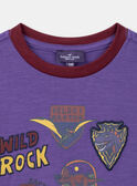 Violettes Kurzarm-T-Shirt mit Dinosaurier-Print KICHAGE / 24E3PGC3TMC708