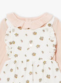 Set mit Body, Strampler und Strumpfhosen in Ecru und Rosa LOUANE / 24H0CF12ENS001