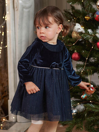 Robe de Noël bleu marine bébé fille BATERRY / 21H1BFR1ROB070
