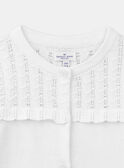 Ecrufarbener Cardigan mit Ajourmuster KRECADETTE / 24E2PFL1CAR001