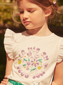 T-Shirt in Ecru mit Blumenprint LAPAYETTE / 24H2PFI2TMC001