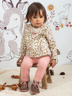 Baby Mädchen bedruckte Bluse und gestrickte Leggings BAISTELLE / 21H1BFJ1ENS001