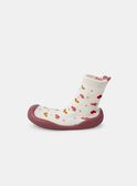 Ecrufarbene Babyschuhe in Söckchenform mit Herz, Baby, Mädchen NEBRUNE / 25F10BF31D08001