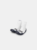 Weiße Babyschuhe in Söckchenform mit Waschbärenkopf Baby, Jungen NAIDRISS / 25F10BG32D08001