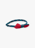 Blaues Stirnband für Mädchen mit Karo und Schleife BUMATETTE / 21H4PFS5TET714