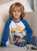 Kind Junge Motorrad-Dinosaurier-Pyjama-Set CAMOTAGE / 22E5PG41PYJ001