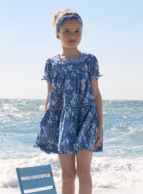Marineblaues und weißes Kleid mit Blumenmuster LEROBETTE / 24H2PFJ1ROB070