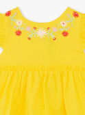 Gelbes Kleid und Blümchen für Baby-Mädchen TYGLORIA / 20E1BFZ2ROB102