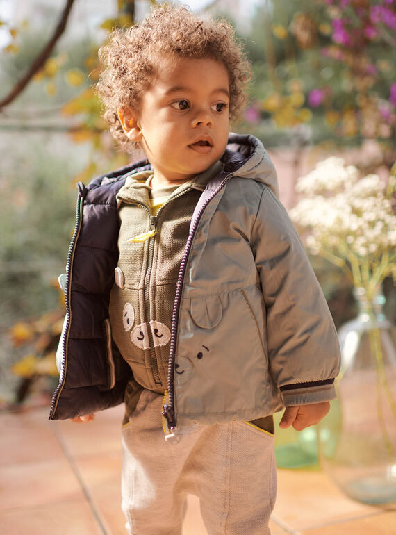 Wassergrüne Wendejacke für Baby Jungen CIENZO / 22E1BGG1DML614