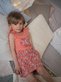 Kind Mädchen pfirsichfarbenes geblümtes Nachthemd CHOUJIETTE / 22E5PF51CHN413