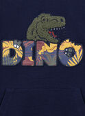Sweatshirt Dino mit Kapuze in Marineblau KIMAGE / 24E3PGC3SWEC214