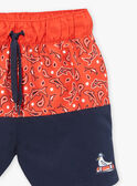 Orangefarbene Badeshorts mit Haiprint KLUBORDAGE / 24E4PGG4MAIC234