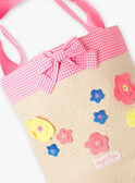 Stroh Strandtasche mit bunten Blumen Kind Mädchen ZAIPAETTE / 21E4PFR2BES009