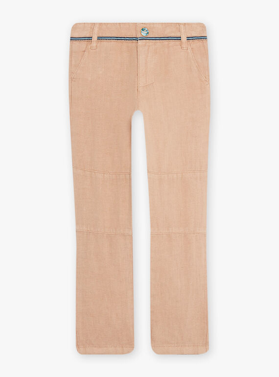 Sandfarbene Leinenhose für Kind Junge CIBLOAGE / 22E3PGJ1PAN812